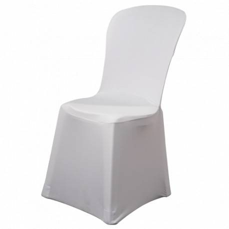 housse de chaise en lycra blanche
