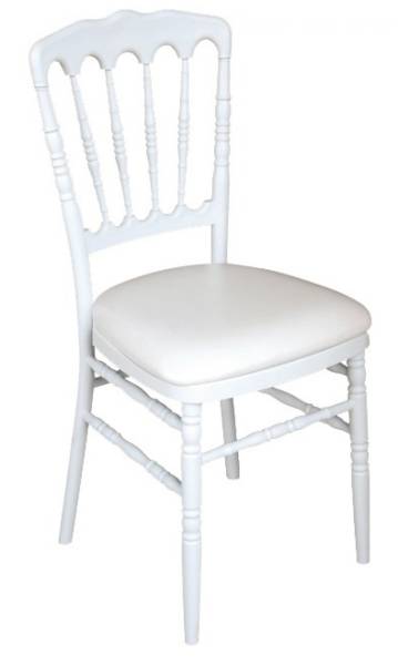 chaise Napoléon blanche avec galette